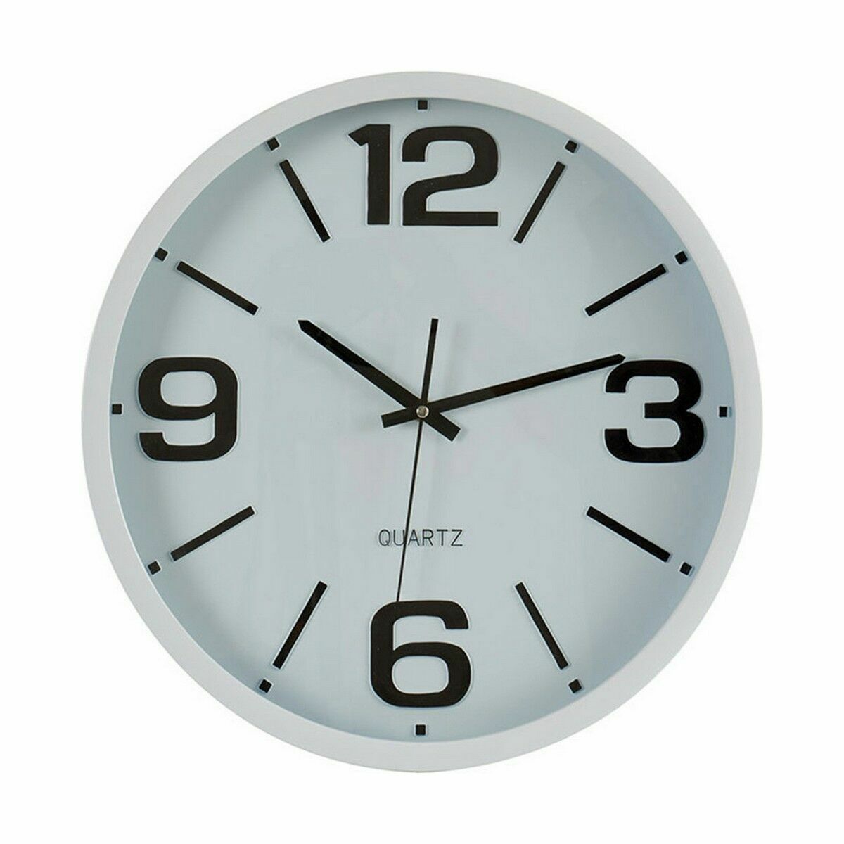 Wall Clock Gift Decor White Black Crystal Plastic 40 x 40 x 5 cm 40 x 5 x 40 cm (6 Units)
